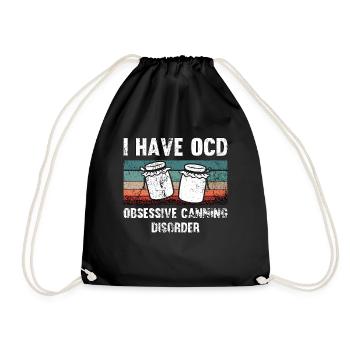 Mise en conserve J’ai un TOC obsessionnel rétro conservation des aliments - Sac de sport léger - noir - Devant
