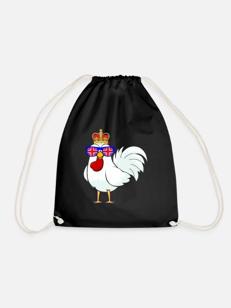 Huhn Königin Krone England - Turnbeutel - Schwarz