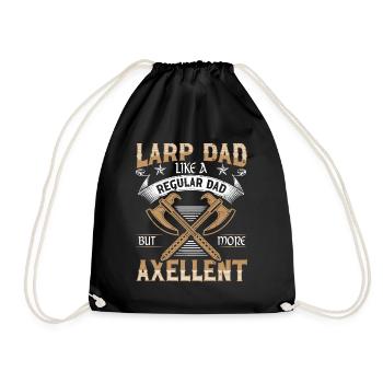 Larp Dad Like A Regular Dad But More Axellent - Drawstring Bag - black - Front