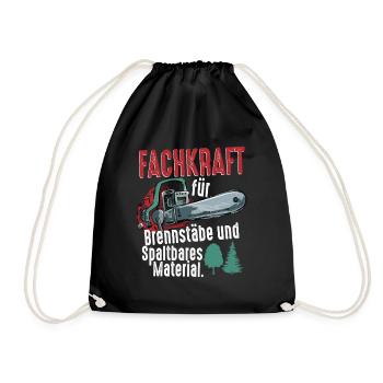 Fachkraft für Brennstäbe und spaltbares Material - Turnbeutel - Schwarz - Vorne