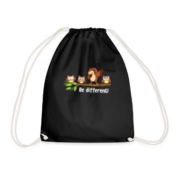 Soyez différent Hibou Soyez vous Autisme Sensibilisation Hibou - Sac de sport léger - noir - Devant