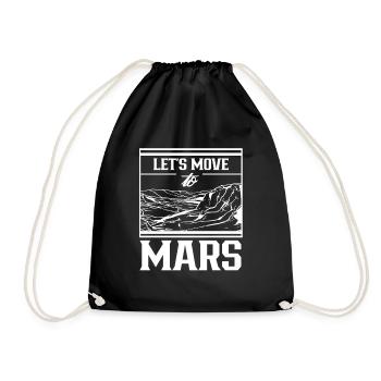 Departure to Mars Astronaut Planet Space - Drawstring Bag - black - Front