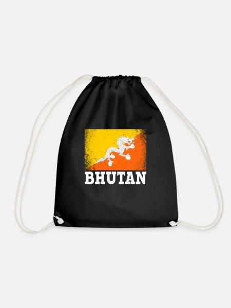 Bhutan, bhutanese bhutan - Turnbeutel - Schwarz