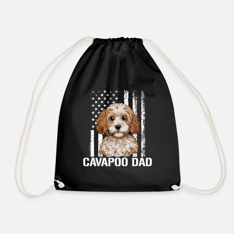 cavapoo dog, cavapoo - Turnbeutel - Schwarz