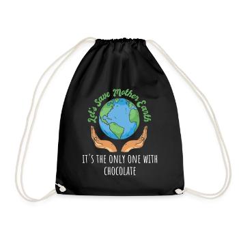 Sauvez la plante - C’est le seul avec du chocolat - Sac de sport léger - noir - Devant