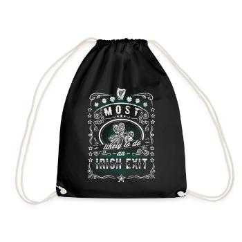 Sortie irlandaise Saint Patrick’s Day Cadeau vintage - Sac de sport léger - noir - Devant