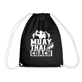 Muay Thai Trainer Kampf Kampfsport Kämpfer - Turnbeutel - Schwarz - Vorne
