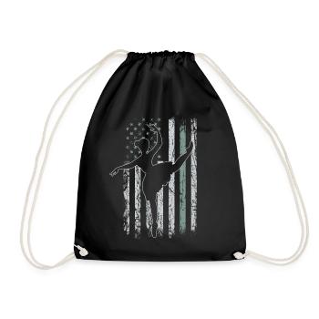 Ballet Retro USA Flag Tutu 4 juillet Ballet - Sac de sport léger - noir - Devant