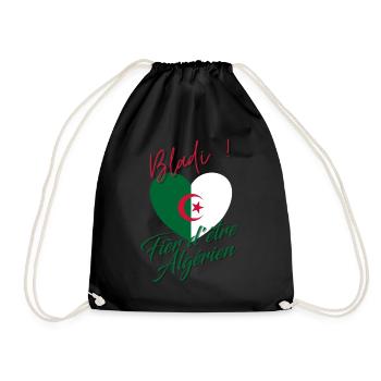 Algérie, Bladi, Fier d'être Algérien, Drapeau DZ - Sac de sport léger - noir - Devant