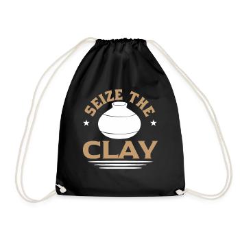 Seize the Clay - Drawstring Bag - black - Front