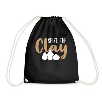 Seize the Clay - Drawstring Bag - black - Front