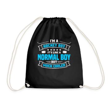 I'm a Hockey Boy It's Like a normal Boy - Drawstring Bag - black - Front
