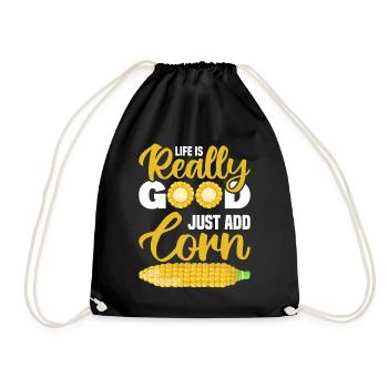 La vie est vraiment belle il suffit d’ajouter du maïs - Sac de sport léger - noir - Devant