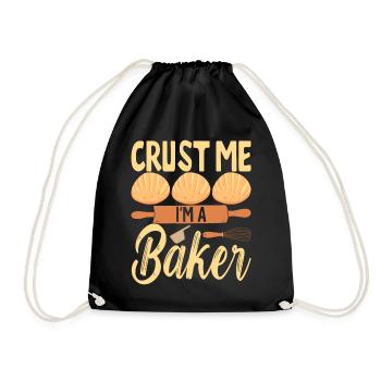 Bäcker Bäckerei Backen - Turnbeutel - Schwarz - Vorne