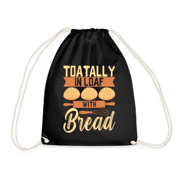Bäcker Bäckerei Backen - Turnbeutel - Schwarz - Vorne