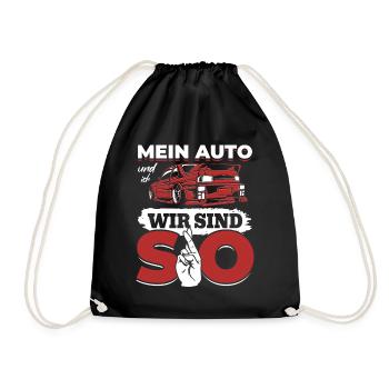 My car and I, we are SO - PS lovers - Drawstring Bag - black - Front