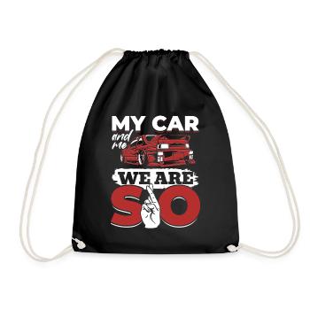 My car and I, we are SO - PS lovers - Drawstring Bag - black - Front