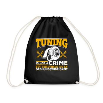 Tuning is not a Crime but an Ordnungswidrigkeit - Turnbeutel - Schwarz - Vorne