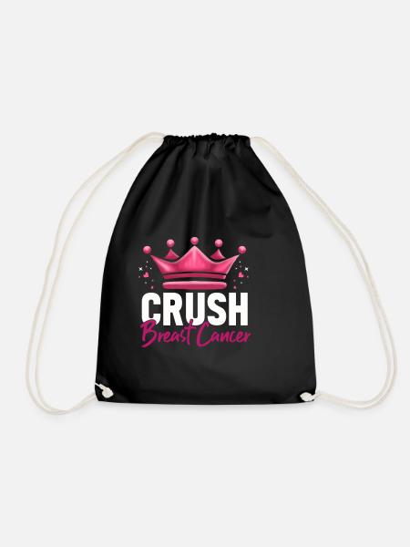 Brustkrebs Geschenk Breast Cancer Krebs Rosa - Turnbeutel - Schwarz
