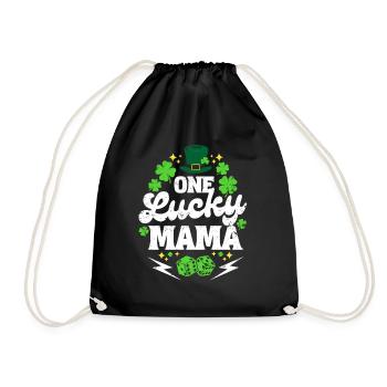 Saint Patrick Eine glückliche Mama - Turnbeutel - Schwarz - Vorne
