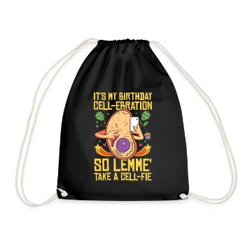 Science Theme Birthday Party Chemistry Scientist - Drawstring Bag - black - Front