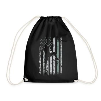 Bloc Retro USA Flag Freeclimbing 4 juillet - Sac de sport léger - noir - Devant