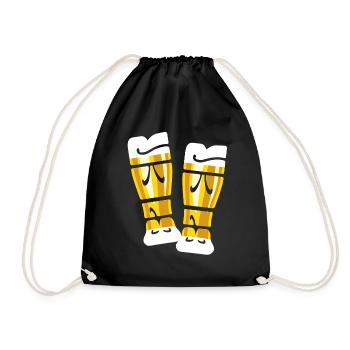 Soif - boire de la bière - bière de blé - pain grillé - Sac de sport léger - noir - Devant
