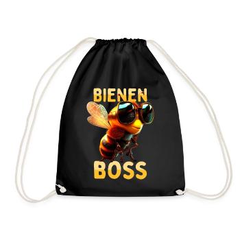 Bienenboss Honig Dealer Bienenzüchter Bienen Boss - Turnbeutel - Schwarz - Vorne