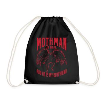 Mothman Geschenk - Turnbeutel - Schwarz - Vorne