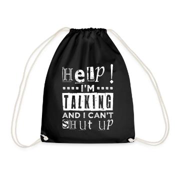 Aide Je parle et je ne peux pas me taire - Sac de sport léger - noir - Devant