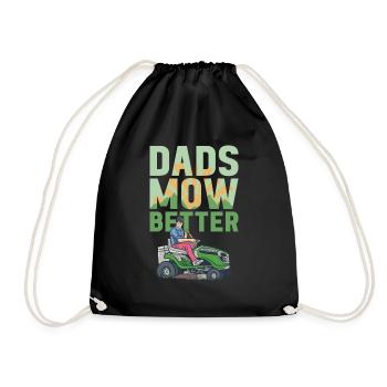 Lawn Mowing Funny Dad Father's Day Lawn Mower Lawn - Drawstring Bag - black - Front