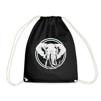 Eléphant Afrique Eléphants Faune Zoo Pachydermes - Sac de sport léger - noir - Devant