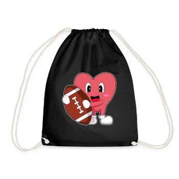 Sport de football cardiaque - Sac de sport léger - noir - Devant