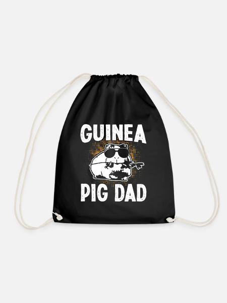 Guinea Pic Dad - Turnbeutel - Schwarz