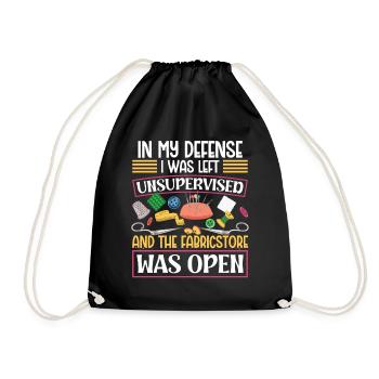 In my Defense i was left unsupervised - Drawstring Bag - black - Front