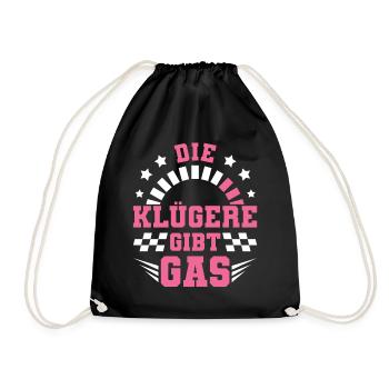 Auto Tuner Girl, KFZ Mechaniker Racing, Frau - Turnbeutel - Schwarz - Vorne
