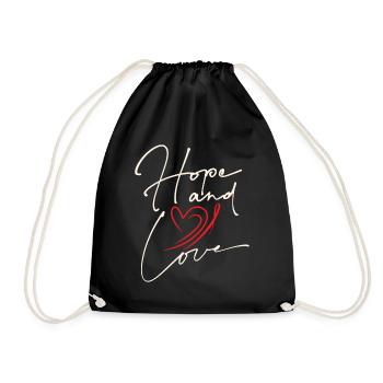 Espoir et amour Typographie d’espoir et d’amour - Sac de sport léger - noir - Devant