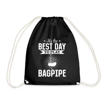 Bagpipe Player - It's The Best Day To Play Bagpipe - Drawstring Bag - black - Front