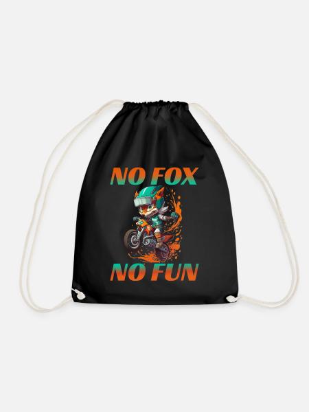 No Fox No Fun - Turnbeutel - Schwarz