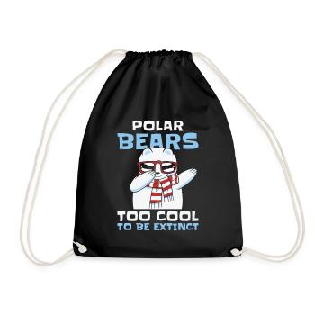World Wildlife Day Polar Bear Arctic Wildlife - Drawstring Bag - black - Front
