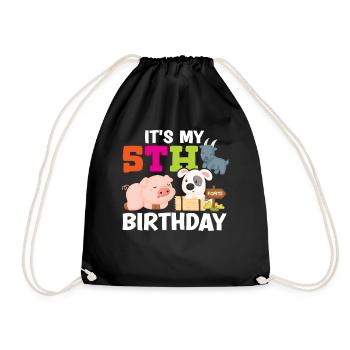 C’est mon 5ème anniversaire - Sac de sport léger - noir - Devant