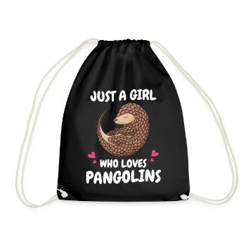 Pangolin Animal Pangolins Endangered Ar - Drawstring Bag - black - Front