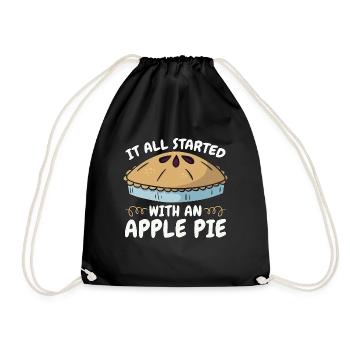 Apple Pie It All Started With Baking Apple Fruit - Drawstring Bag - black - Front