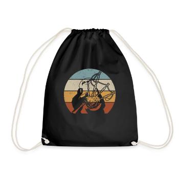 Sloth Bagpipe Player Bagpiping Sloth Bagpiper - Drawstring Bag - black - Front