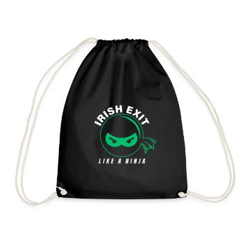 Sortie irlandaise comme un cadeau de la Saint-Patrick ninja - Sac de sport léger - noir - Devant