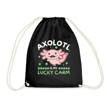 Axolotl est ma voiture chanceuse Kleeblatt St Patricks Day - Sac de sport léger - noir - Devant