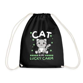 Le chat est ma voiture porte-bonheur Clover St Patrick’s Day - Sac de sport léger - noir - Devant