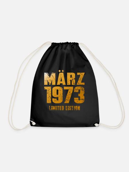Legendär Seit März 1973 Geburtstag Geschenk - Turnbeutel - Schwarz
