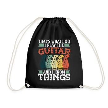 That's what i do i play the Guitar and i - Drawstring Bag - black - Front