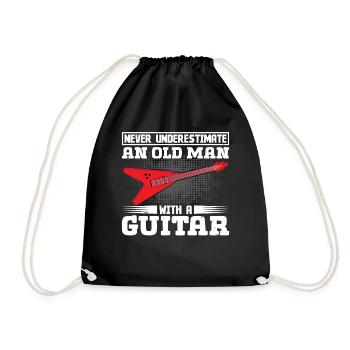 Never underestimate an old Man with a - Drawstring Bag - black - Front
